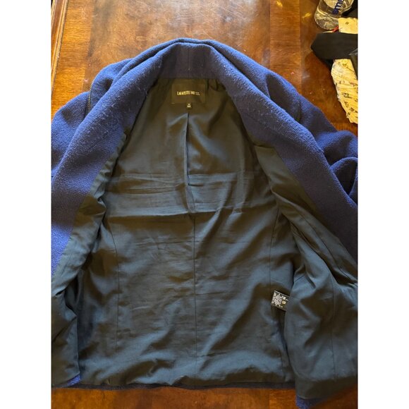 Lafayette 148 Jacket Women 6 Royal Blue Zipper Front Wool Blend Coat Luxury‎ - Picture 11 of 11